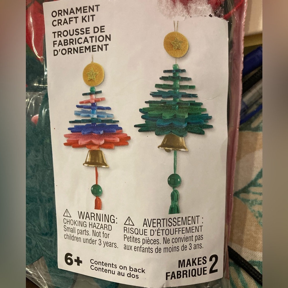 Christmas Tree Ornament Craft Kits - 6 Trees Total - 2 per kit - Picture 3 of 4